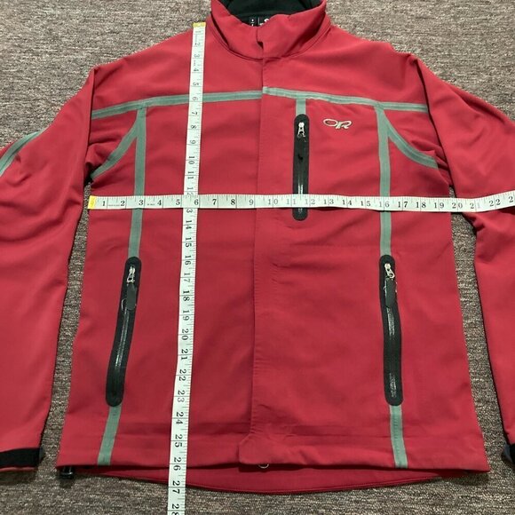 Outdoor Research Men's Small Red Jacket Full Zip Soft Shell Nylon Pockets Logo - Picture 10 of 12
